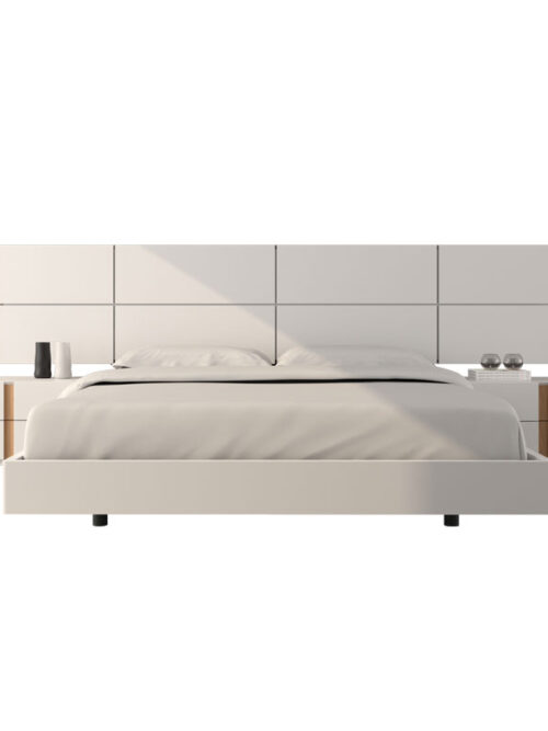 CABECERO DE CAMA CORRIDO GRID BLANCO