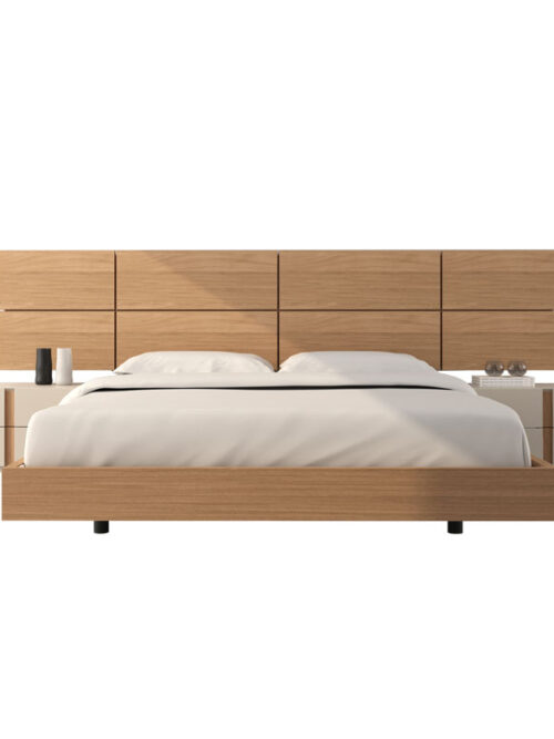 CABECERO DE CAMA CORRIDO GRID ROBLE