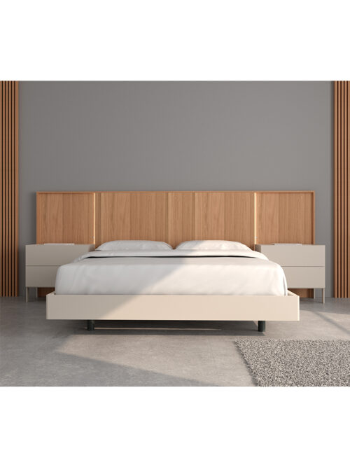 CABECERO DE CAMA CORRIDO ROYAL ROBLE