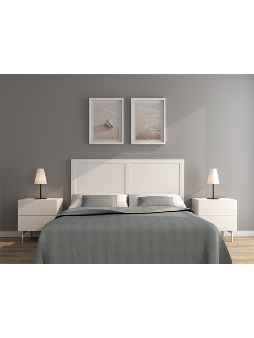 CABECERO DE CAMA RUSTIK BLANCO