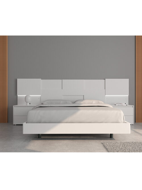 CABECERO DE CAMA CORRIDO TRESD BLANCO