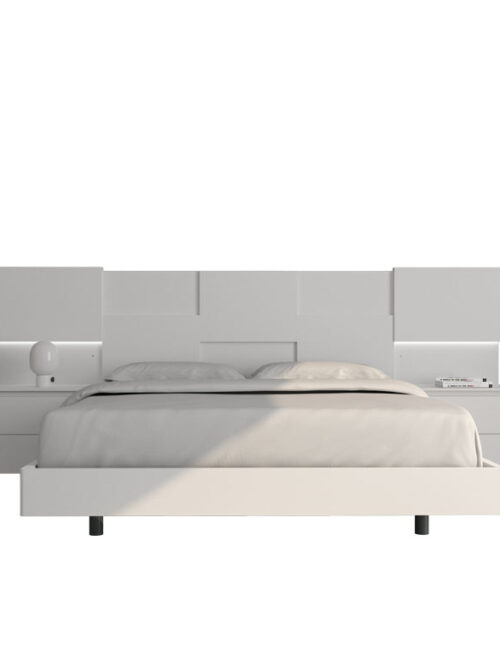 CABECERO DE CAMA CORRIDO TRESD BLANCO