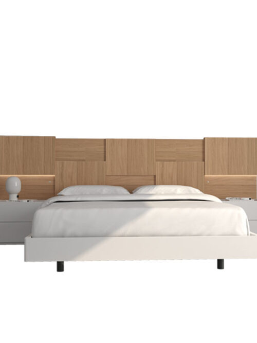 CABECERO DE CAMA CORRIDO TRESD ROBLE