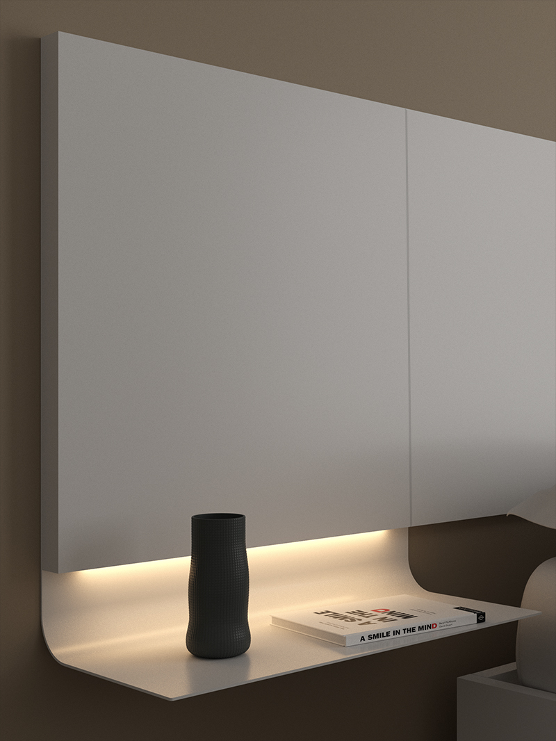 CABECERO DE CAMA AIRE 1 BLANCO - Imagen 2