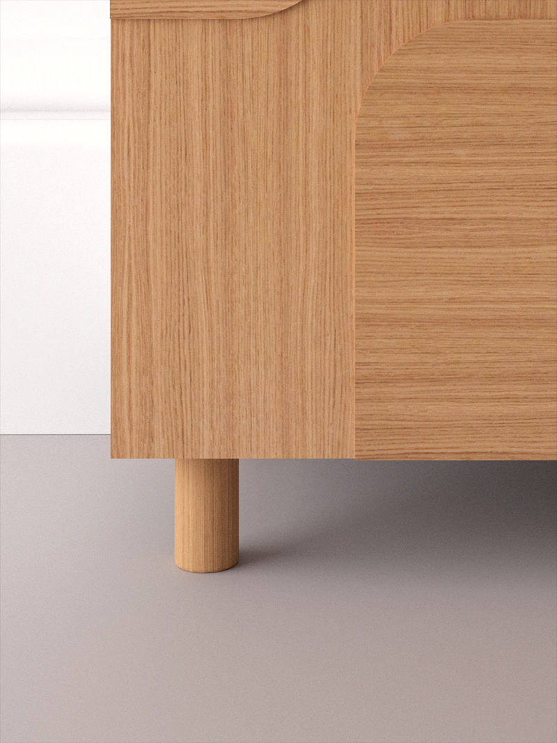 MUEBLE TV DUNE 3 ROBLE - Imagen 2