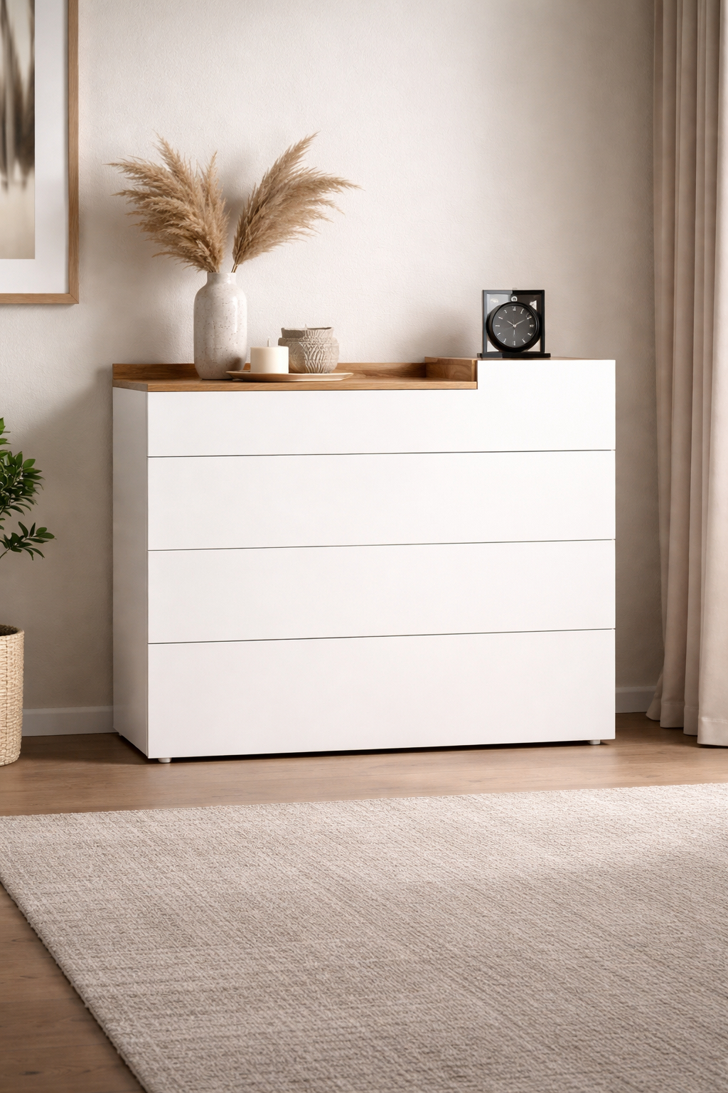 CÓMODA 4C BLANCA TRAY